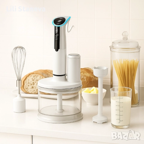 Многофункционален кухненски пасатор с чопър и бъркалка–800W мощност. , снимка 7 - Чопъри и пасатори - 51772510