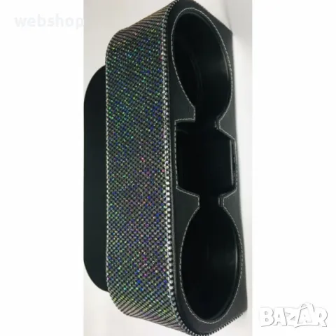 Кожен Авто органайзер с камъни,  поставка за чаши и телефон за кола, снимка 2 - Аксесоари и консумативи - 49111784