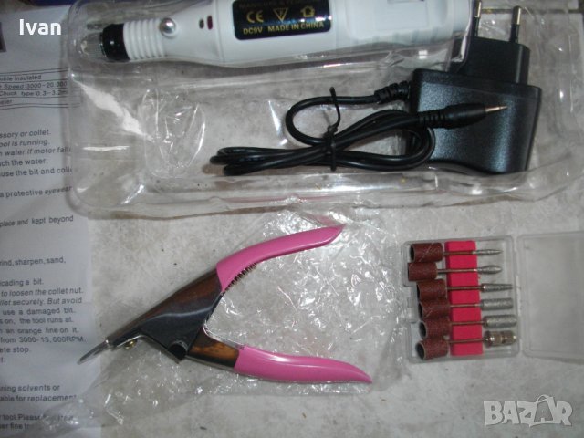 Нова Мини Дрелка-Шлифовалка-Електрическа Пила-За Ноктопластика-С Ножица И Компоненти-Аксесоари, снимка 2 - Други инструменти - 35258822