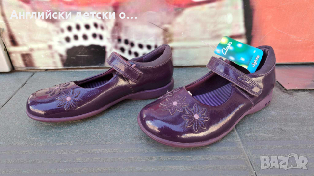 Английски детски обувки естествена кожа-светещи CLARKS , снимка 3 - Детски обувки - 44895380