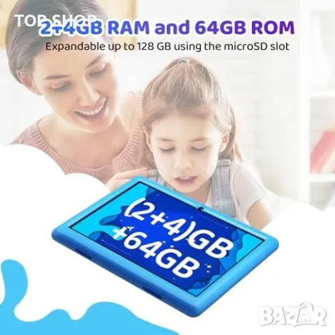 Нов Таблет за Деца 10.1" HD IPS, Android 13, Защита за Очи, 64GB, Образователен, снимка 7 - Конструктори - 49956845