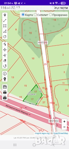 Парцел на АМ Марица подходящ за бъдещи инвестиции Билборди и други