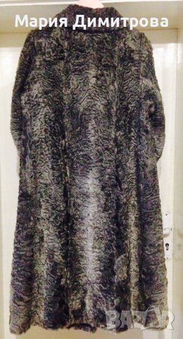 Бутиково сиво омбре палто Астраган Swakara, снимка 8 - Палта, манта - 39306319