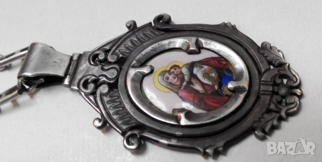 Медалйон Царска Русия - сребро емайл, снимка 5 - Колиета, медальони, синджири - 26839546
