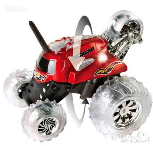 Monster Spinner RC превозно средство, захранвано с батерии, червено със светлина S_1171929, снимка 2 - Коли, камиони, мотори, писти - 47921892