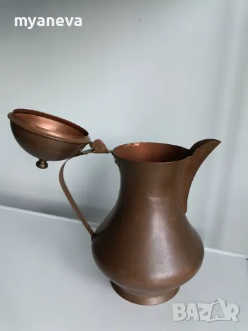 Медна кана за чай или кафе в големи количества , ибрик , съд за декорация. , снимка 6 - Антикварни и старинни предмети - 49068850