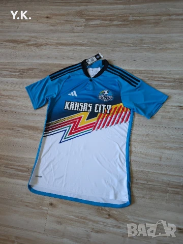 Оригинална мъжка тениска Adidas AeroReady x Sporting Kansas City / Season 24 (Third), снимка 2 - Тениски - 50903766