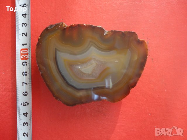 Полиран минерал ахат халцедон 8, снимка 2 - Колекции - 43939248
