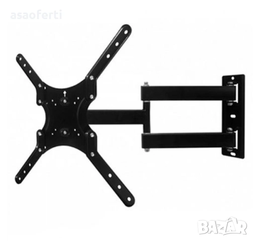 ​📺 Универсална Стойка за Стена за Телевизор (14-55 инча) – Накланяща се и въртяща се, снимка 6 - Телевизори - 53105289