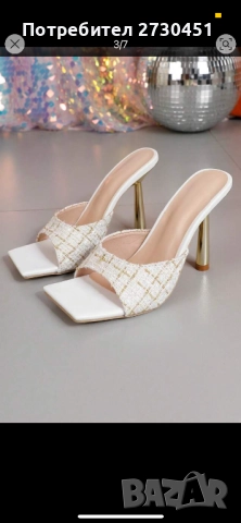 Дамски елегантни чехли, снимка 3 - Дамски елегантни обувки - 51588383
