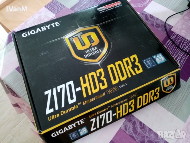 Дънна платка Gigabyte Z170-HD3-DDR3, снимка 2 - Дънни платки - 32875129