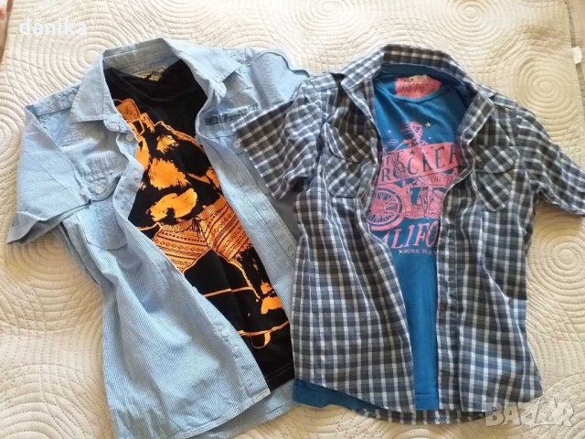 Лот тениски Zara,  George и ризи , къси панталони H&M 134 140