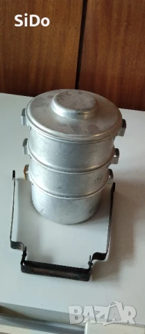 Носилка за храна от 3 съда един в-у друг с удобна дръжка , снимка 3 - Кутии за храна - 50577642