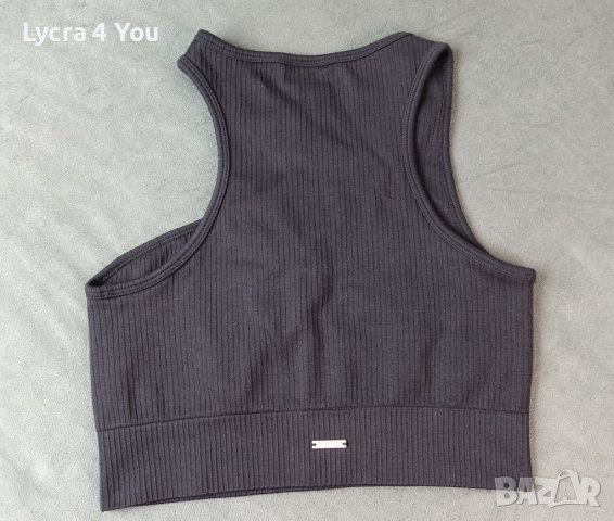 Aim'n S/M черен спортен асиметричен топ/бюстие, снимка 10 - Корсети, бюстиета, топове - 43892827