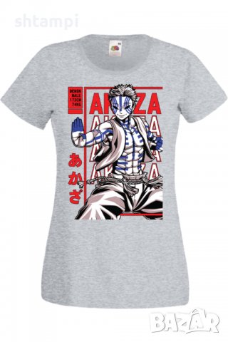 Дамска тениска Demon Slayer Akaza,Анимация,игра,Празник,Повод., снимка 6 - Тениски - 38057677