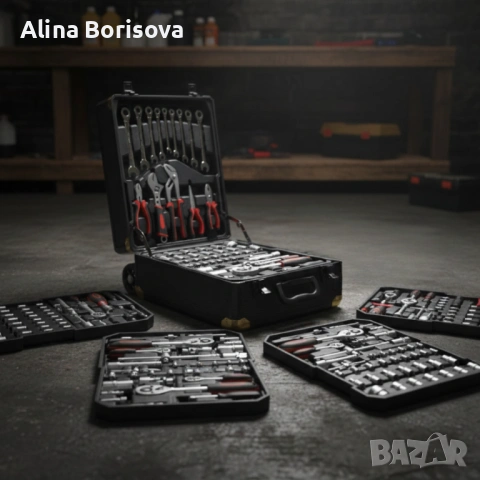 Куфар с инструменти– 599 части, професионален алуминиев тролей комплект, снимка 3 - Други услуги - 53211269