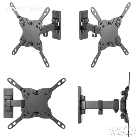 Подвижна стойка за телевизор, максимално тегло 20 кг, за екрани с диагонал от 13 до 42 Инча , снимка 5 - Стойки, 3D очила, аксесоари - 47945028