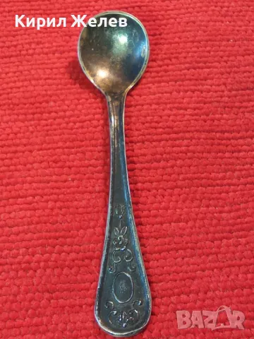 Стара ФЛОРАЛНО ОРНАМЕНТИРАНА РУСКА СССР МНОГО ДЕБЕЛО ПОСРЕБРЕНА ЛЪЖИЧКА за ХАЙВЕР с МАРКИРОВКИ 47461, снимка 12 - Прибори за хранене, готвене и сервиране - 47045725
