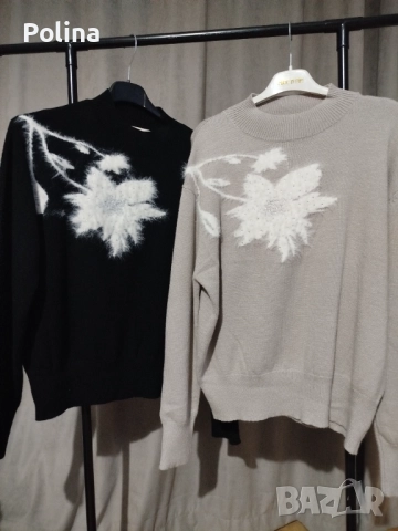 Дамска блуза с камъни, рипс, снимка 7 - Блузи с дълъг ръкав и пуловери - 52723782