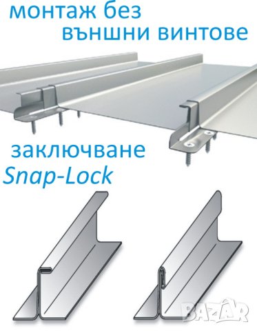 Ламарина за Стена и Покрив.. ПРОИЗВЕЖДАМ панели Snap Lock по Американска технология, снимка 4 - Строителни материали - 43308102