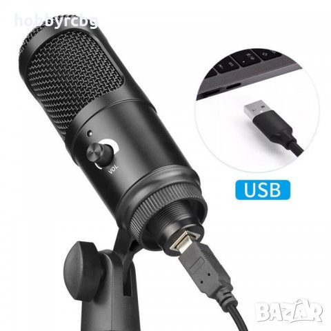 USB микрофон за TikTok, Youtube, караоке и записи в студио, снимка 7 - Микрофони - 33462330