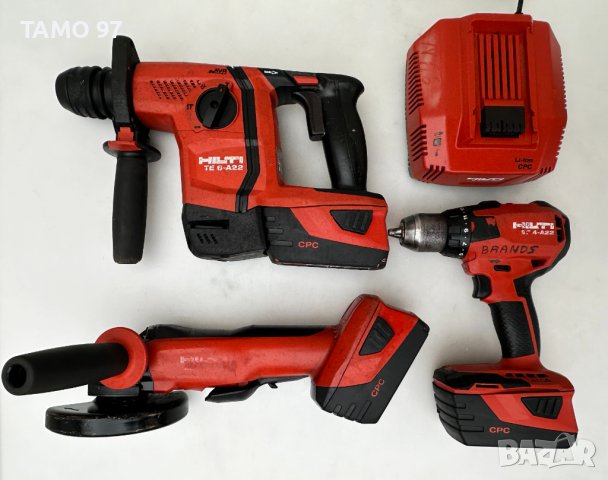 Hilti - Сет от безчетков перфоратор, винтоверт и ъглошлайф, снимка 1