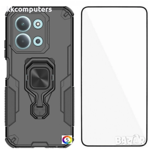 WANLONFENG Удароустойчив кълъф с Протектор за Xiaomi Redmi 15C 5G / 4G / Poco C85 4G - Черен, Син, С, снимка 6 - Калъфи, кейсове - 52072126