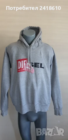 Diesel Oversize  Hoodie  Cotton Mens Size S - М  ОРИГИНАЛ! Мъжки Суичър  , снимка 9 - Суичъри - 50773558