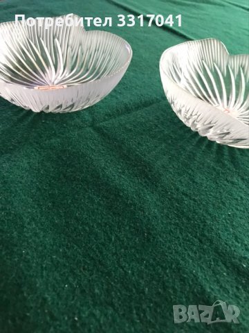 Две купички за ядки от оловен кристал, снимка 2 - Сервизи - 39575461