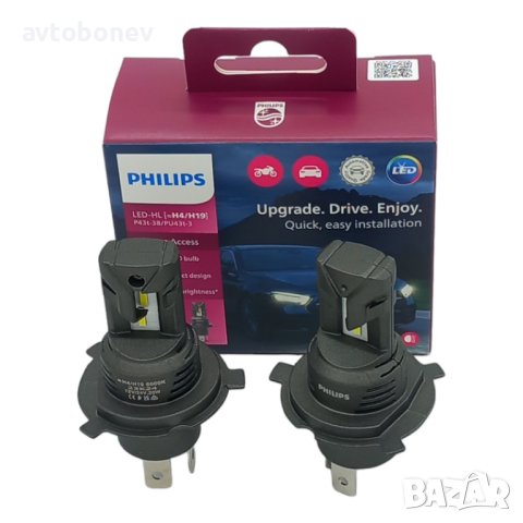 LED крушки PHILIPS Ultinon Access H4/H19-12V-6000K-к-т/2 бр./, снимка 3 - Аксесоари и консумативи - 43988957