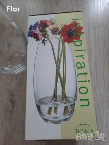 Стъклена ваза Rona, снимка 2 - Вази - 32947877