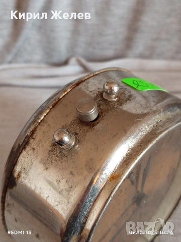 Рядък механичен будилник РОДИНА уникат за КОЛЕКЦИОНЕРИ 43681, снимка 7 - Антикварни и старинни предмети - 51958707