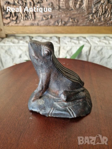 Уникална антикварна английска чугунена фигура статуетка от 19 век, снимка 1