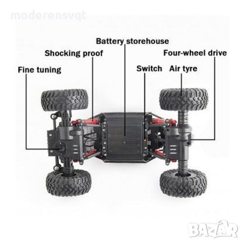 Офроуд джип с дистанционно управление Rock Crawler 4х4 1:18, снимка 6 - Коли, камиони, мотори, писти - 38054939