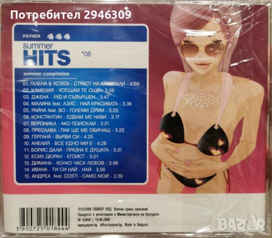 Payner Summer Hits 2008, снимка 2 - CD дискове - 39871028
