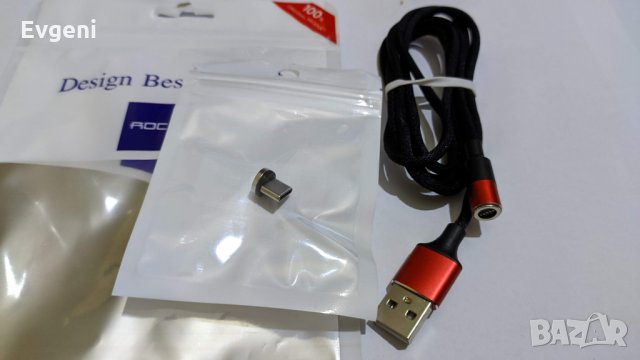 USB магнитни кабели ROCK Type-C,Micro USB,Lightning Fast Charging, снимка 13 - USB кабели - 26836820