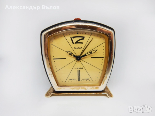 Стар Механичен Будилник Слава 11 Камъка Часовник Време