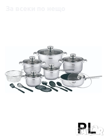 Комплект съдове Oliver Voltz OV51210R20B, 20части Код P1765, снимка 9 - Съдове за готвене - 53001567