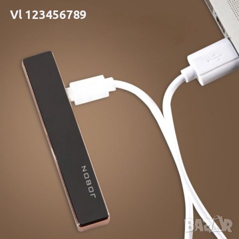 Ултра лека и тънка USB запалка Jobon Slim, снимка 3 - Запалки - 39699911