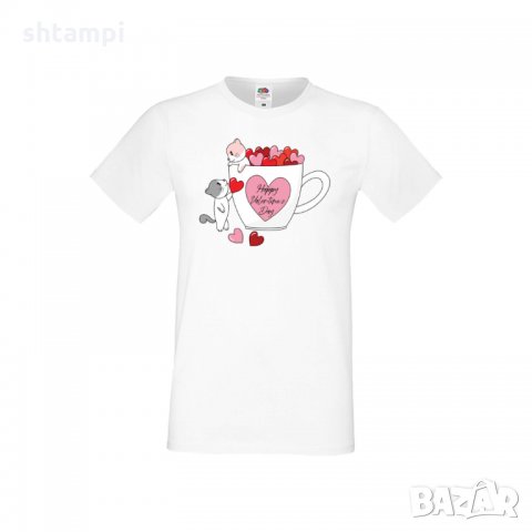 Мъжка тениска Свети Валентин Happy Valentines Day Cats On Mug, снимка 8 - Тениски - 35649862