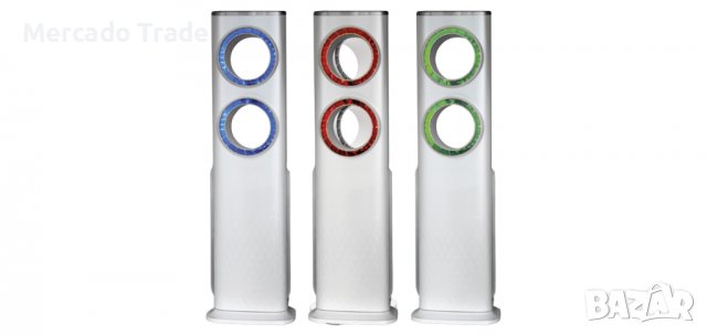 Вентилаторна кула с дистанционно управление, Бял, 100,6см, снимка 2 - Вентилатори - 36712569