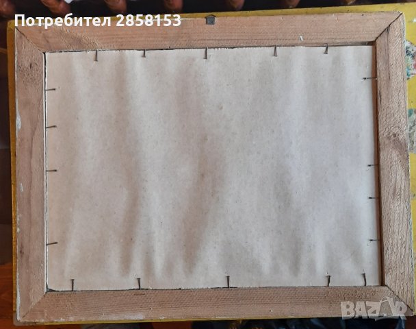  Стар морски пейзаж  на худ. Петър Петров от 1974 г,гваш,темпера, снимка 4 - Антикварни и старинни предмети - 44019303