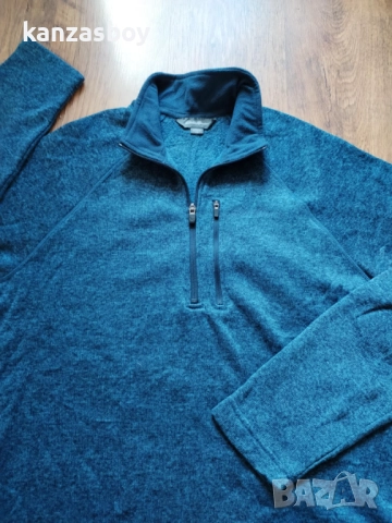 eddie bauer Half Zip - страхотна мъжка блуза КАТО НОВА L, снимка 4 - Блузи - 52641353