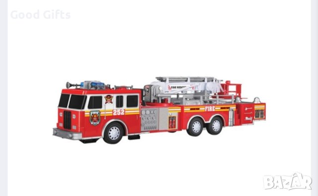 Голяма детска пожарна, 60см със звук и светлини, снимка 3 - Коли, камиони, мотори, писти - 43258737