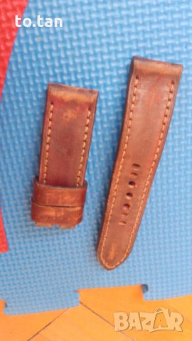 Ръчно направена 26мм каишка за Панерай от конска кожа, снимка 4 - Каишки за часовници - 28491068
