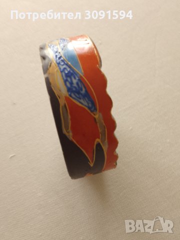  Колекционерски Японки порцеланов рисуван пепелник, снимка 3 - Антикварни и старинни предмети - 43460763