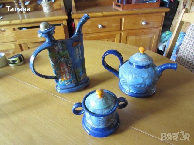   ;КЕРАМИКА/чиния ;кана;захарница;свещници/ЦВЕТЕ - дърво/, снимка 11 - Други - 28692036