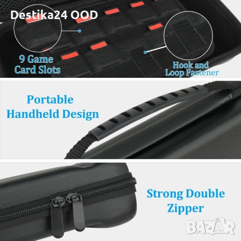 Калъф комплект аксесоари за Nintendo Switch 2 кейс протектор стъкло и капачки, снимка 6 - Калъфи, кейсове - 53480749