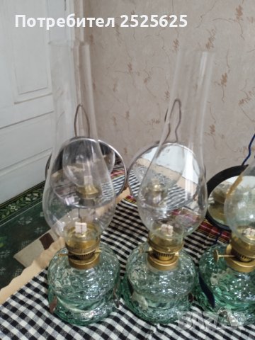 Старинни газени лампи - 4 броя, снимка 5 - Декорация за дома - 41780982