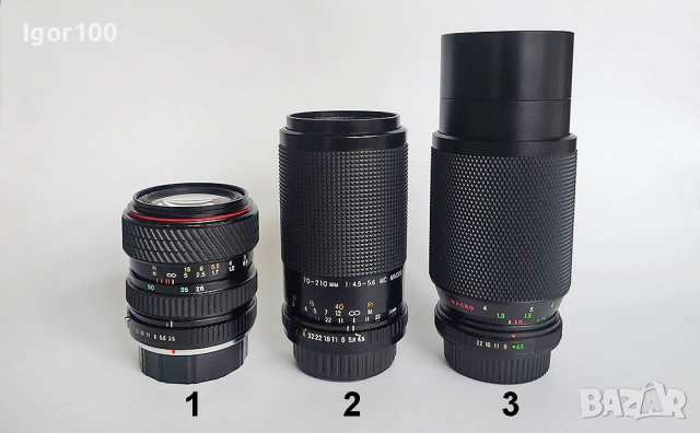 Обективи на PENTAX K mount - ръчен фокус